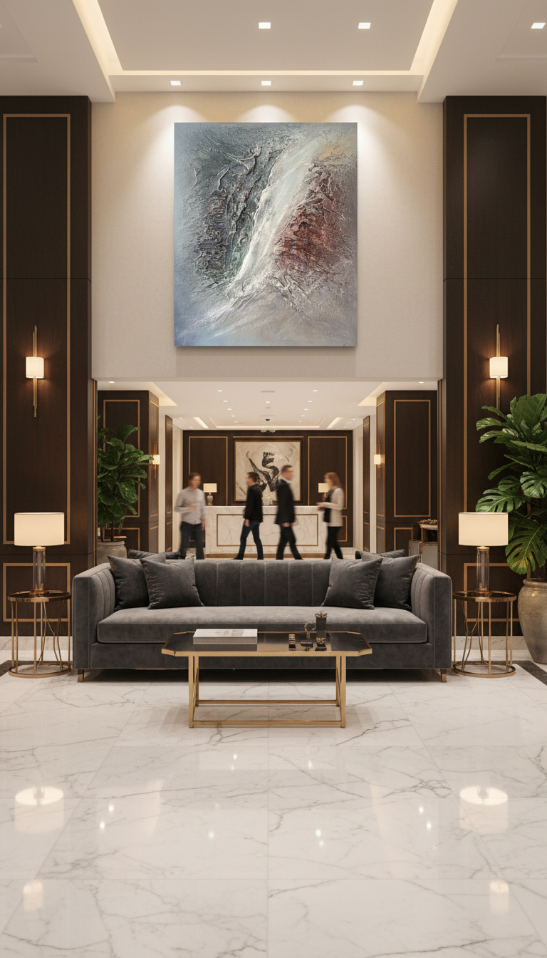 Schilderij van Yelena Bondarenko in een interieur