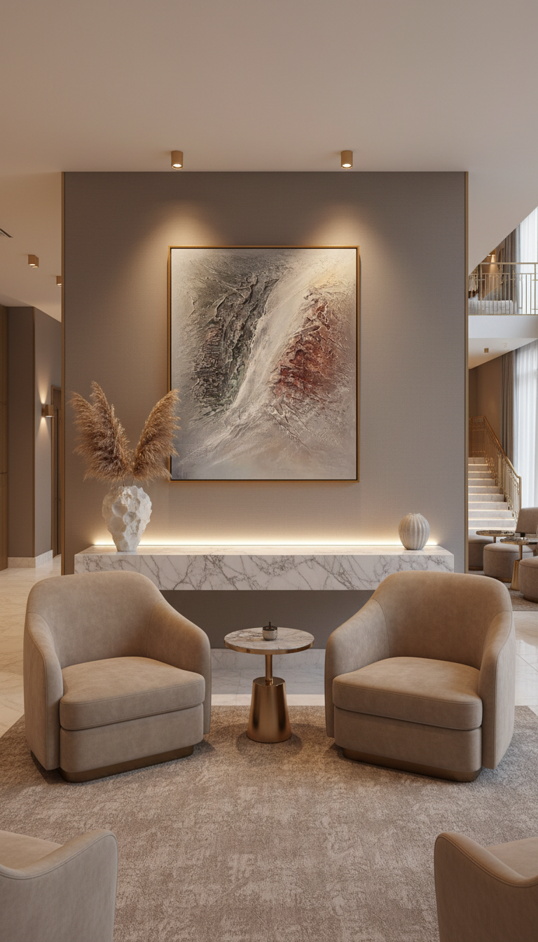 Schilderij van Yelena Bondarenko in een interieur